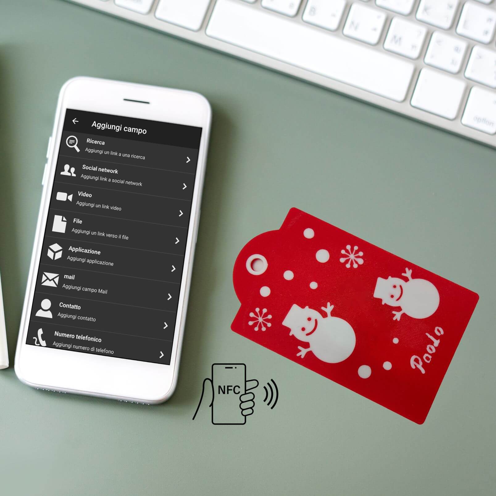Biglietti regalo personalizzabili con NFC