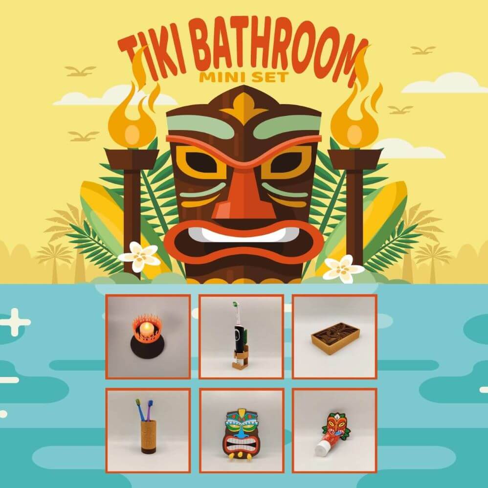 Tiki Bathroom mini set