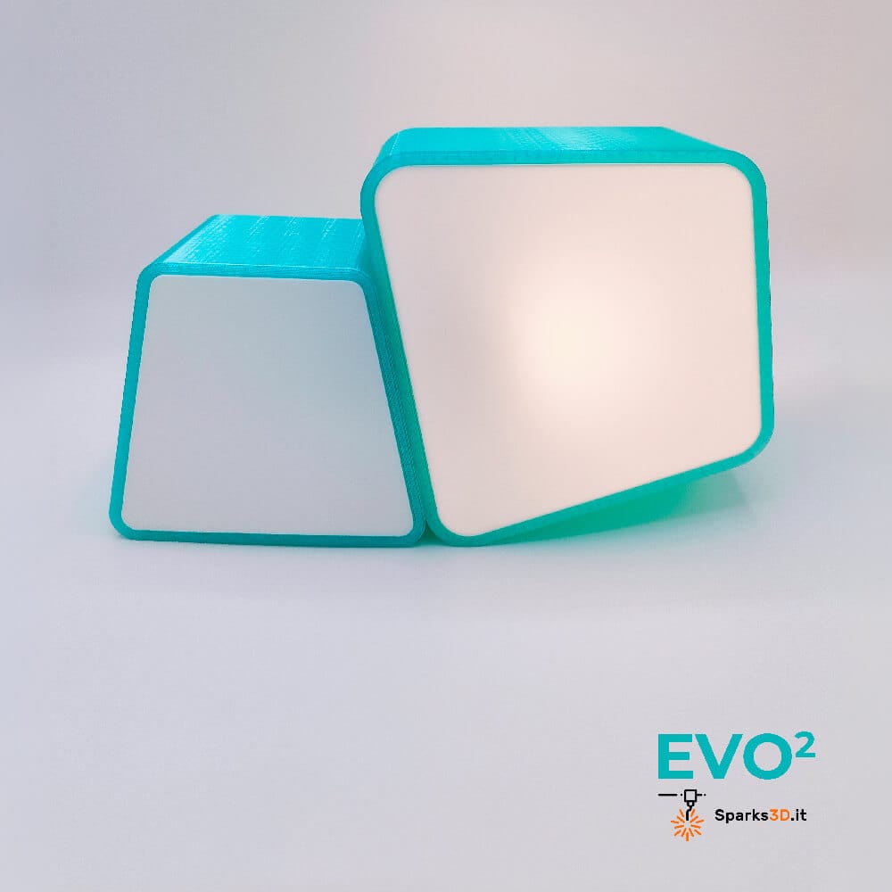 EVO² Lampada LED è un complemento d'arredo dal design moderno e altamente versatile, personalizzabile, modulare.